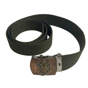 Austrian Statement Brass Uniform Belt Green 41"‎ Double headed Eagle Crest WWI